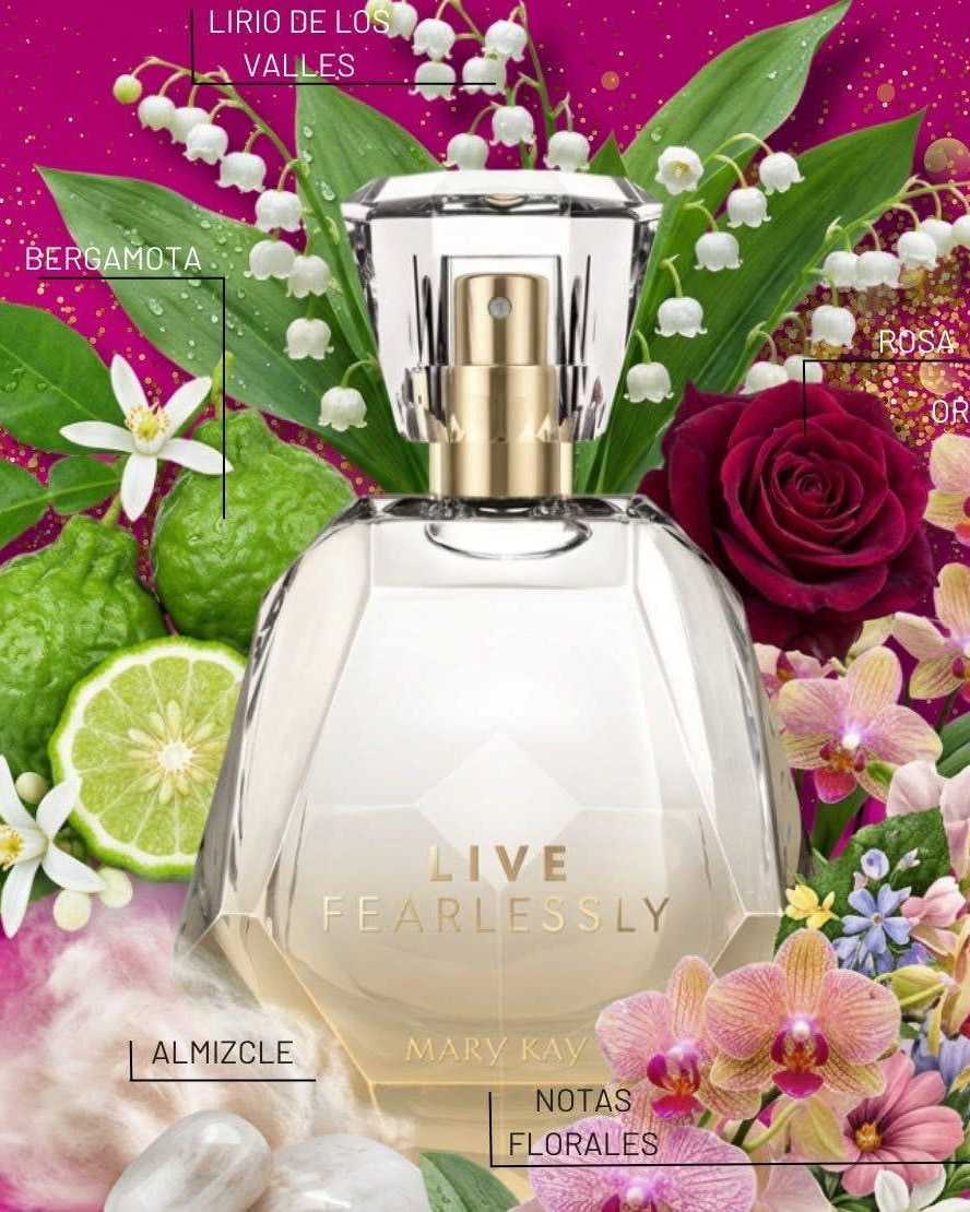 Champagne-tinted faceted perfume bottle with a gold pump among white flowers